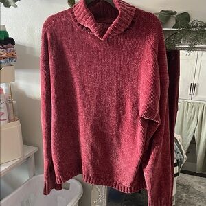 Forever 21 Men's Burgundy Turtleneck Sweater